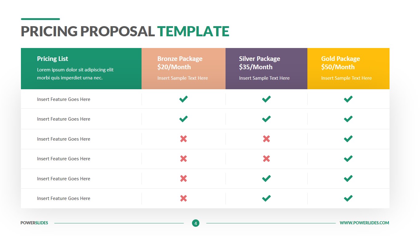 Pricing Proposal Template