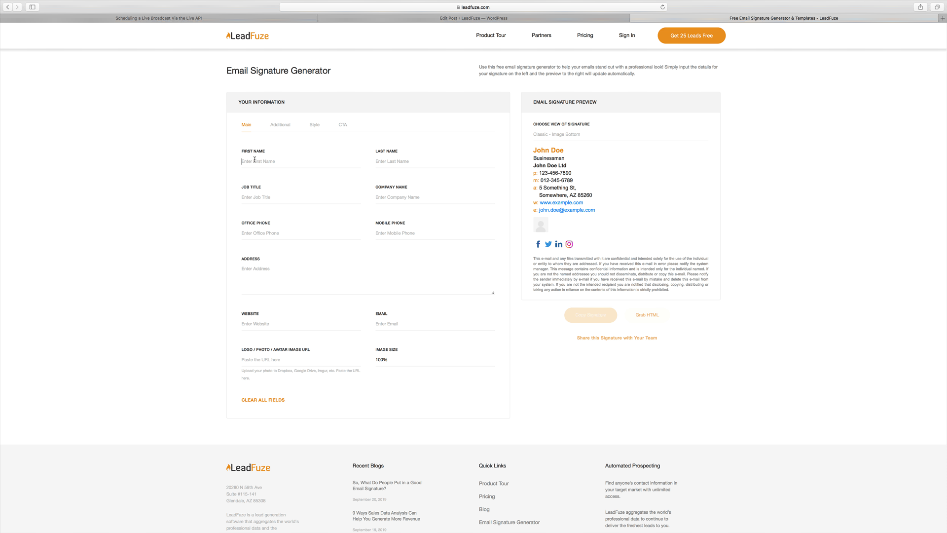 email signature generator