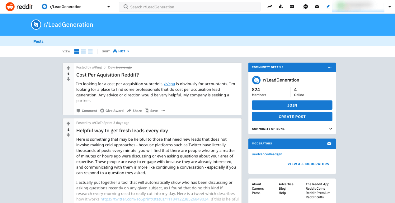 Reddit relevent communities