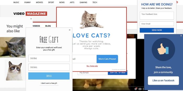 lead generation pop ups