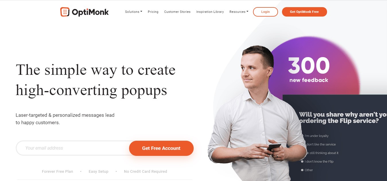 Optimonk homepage