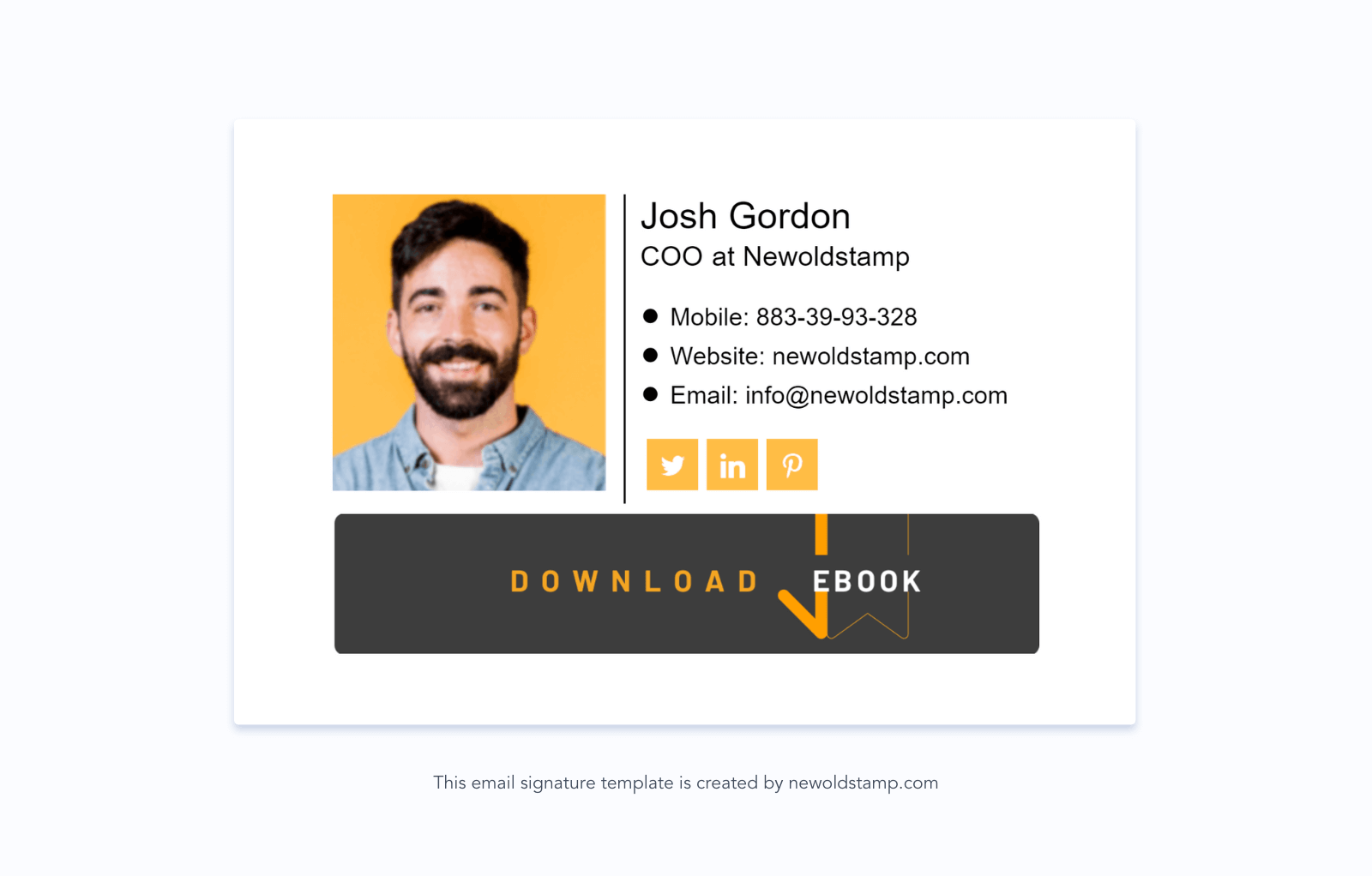 email signature template ebook link