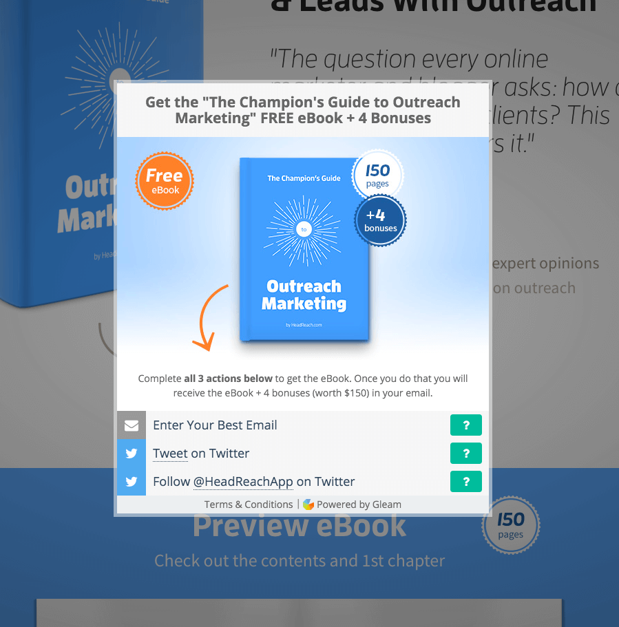 HeadReach free ebook